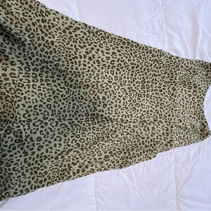 Zara Green Leopard Print Mini Dress